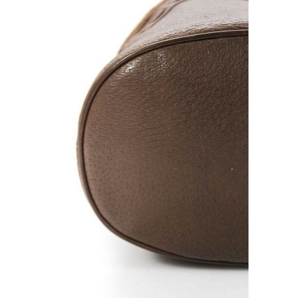 Gucci Bucket Bag Early Diamante Line Drawstring Toffee and Dark Brown Leather - Picture 7 of 10